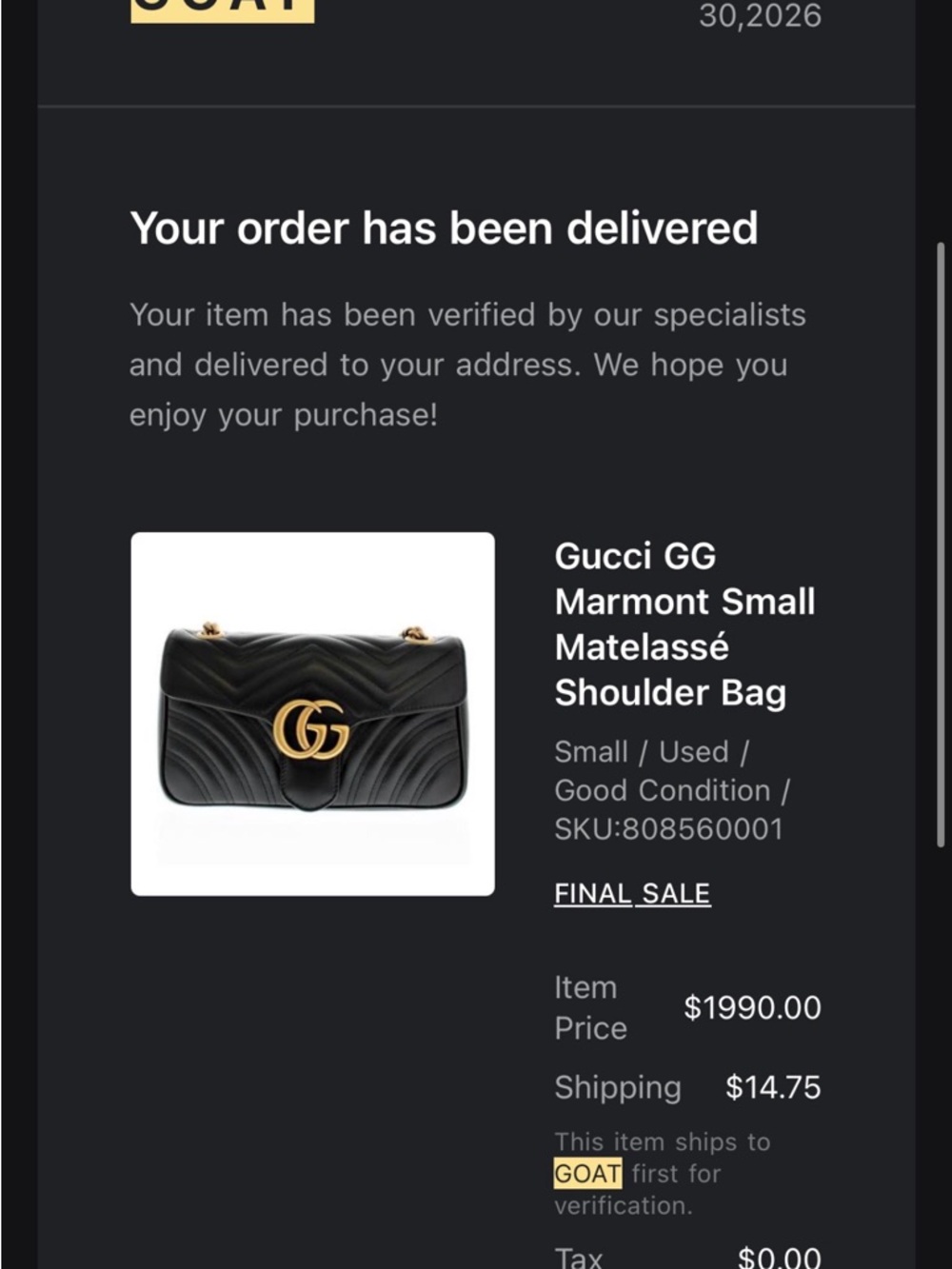 Gucci Black GG Marmont (with proof of purchase) - Picture 4 of 4